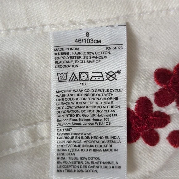 Banana Republic Wide Leg Embroidered Jeans - Picture 10 of 12